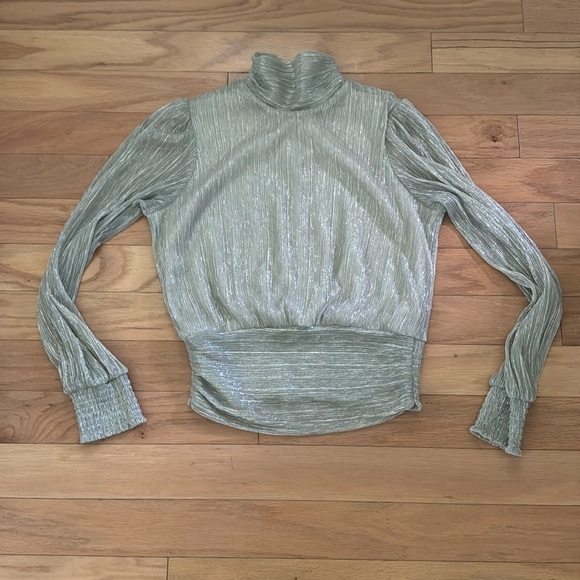 Bailey 44 | Silver Metallic Blouse/Top | size M - Picture 1 of 5
